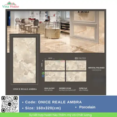 Gạch 160×320 Trung Quốc ONICE REALE AMBRA