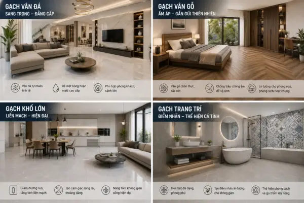 Phong Cách Nội Thất Mới Với Các Dòng Gạch Được Ưa Chuộng