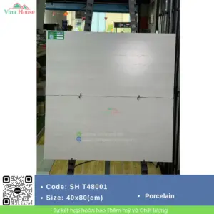 Gạch ốp tường 40x80 Việt Ý SH T48001 matt
