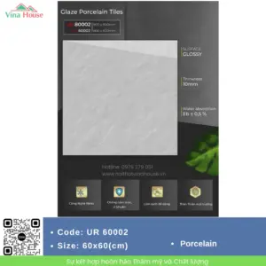 Gạch 60x60 SCT UR60002 Bóng