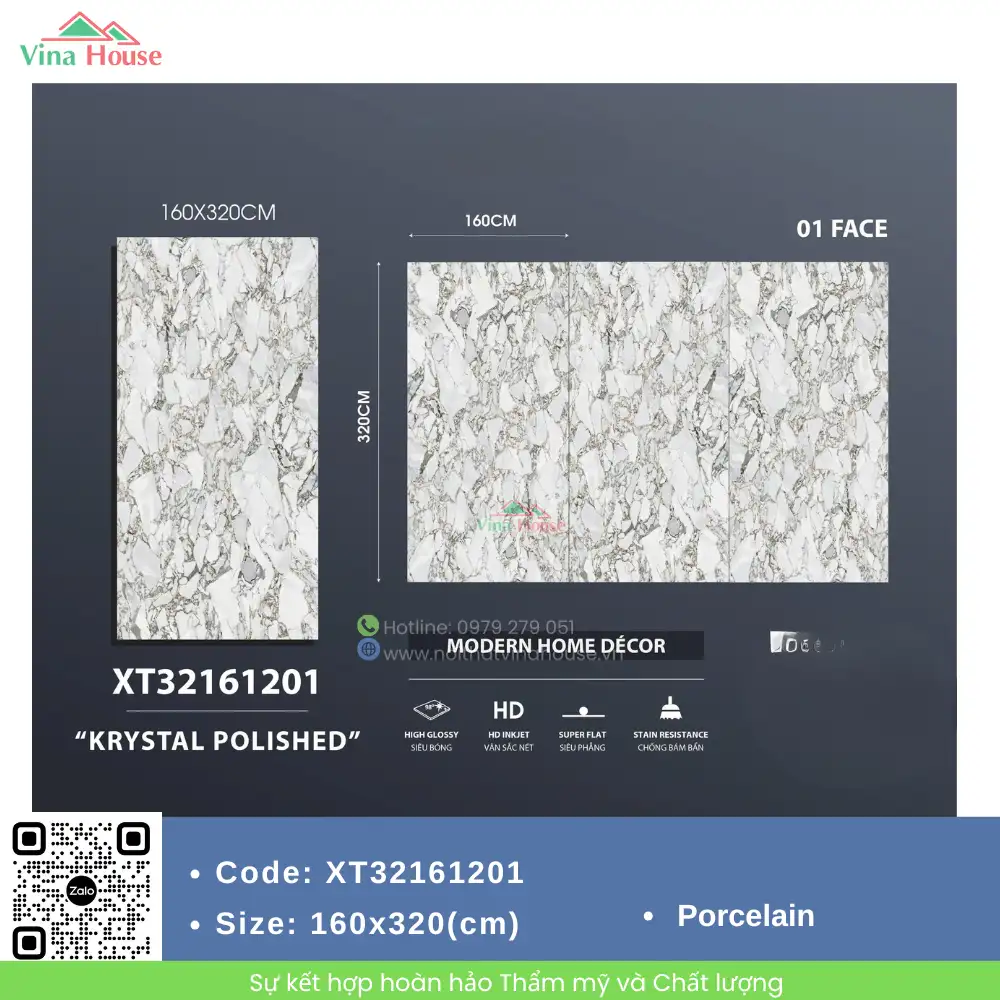 Gạch 160x320 Trung Quốc XT32161201 Bóng Gạch 160x320 Trung Quốc XT32161201 Bóng