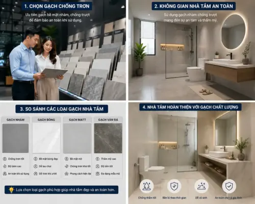 Bí Quyết Chọn Gạch Nhà Tắm An Toàn