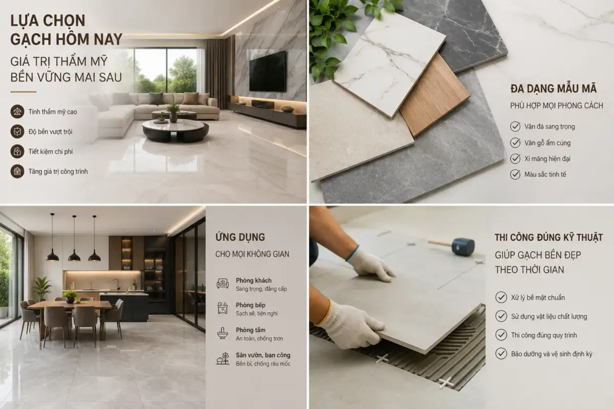 Lựa Chọn Gạch Hôm Nay – Giá Trị Thẩm Mỹ Bền Vững Mai Sau