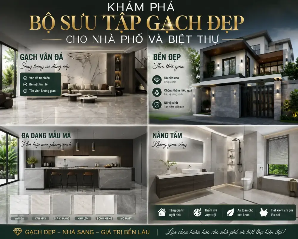 Khám Phá Bộ Sưu Tập Gạch Đẹp Cho Nhà Phố Và Biệt Thự
