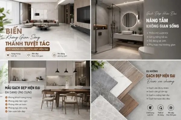 Biến Không Gian Sống Thành Tuyệt Tác Với Những Mẫu Gạch Đẹp Hiện Đại