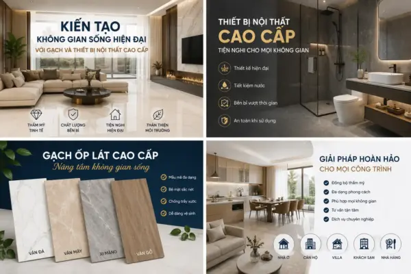Kiến Tạo Không Gian Sống Hiện Đại Với Gạch Và Thiết Bị Nội Thất Cao Cấp