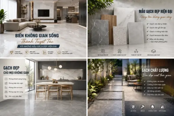 Biến Không Gian Sống Thành Tuyệt Tác Với Những Mẫu Gạch Đẹp Hiện Đại