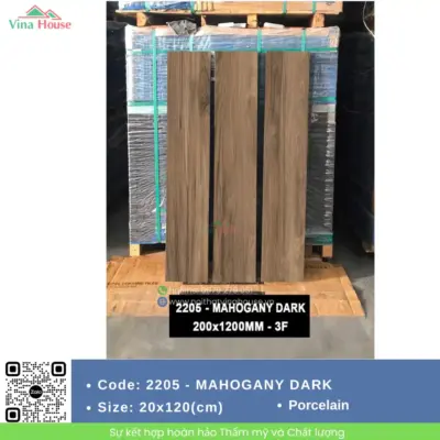 Gạch 20×120 Ấn Độ 2205 – MAHOGANY DARK