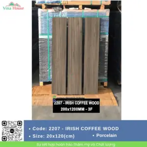 Gạch 20x120 Ấn Độ 2207 - IRISH CCOFFEE WOOD