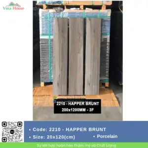 Gạch 20x120 Ấn Độ 2210 - HAPPER BRUNT