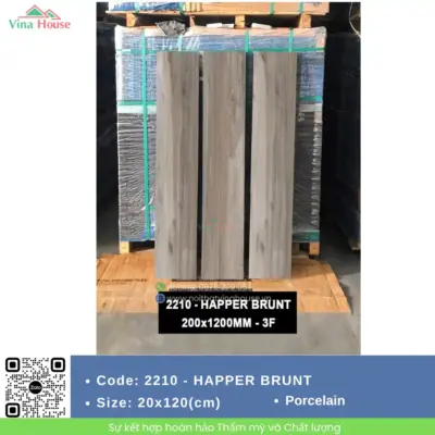 Gạch 20×120 Ấn Độ 2210 – HAPPER BRUNT