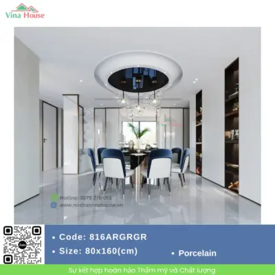 Gạch 80×160 Ấn Độ 816CABRGR bóng