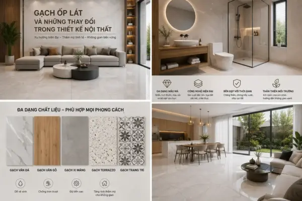 Gạch Ốp Lát Và Những Thay Đổi Trong Thiết Kế Nội Thất