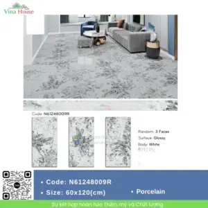 Gạch 60x120 Mikado N61248009R Bóng