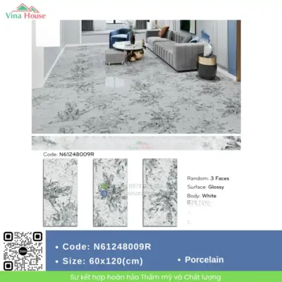 Gạch 60×120 Mikado N61248009R Bóng