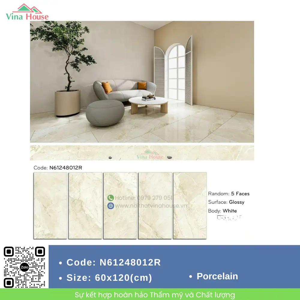 Gạch 60x120 Mikado N61248012R Bóng