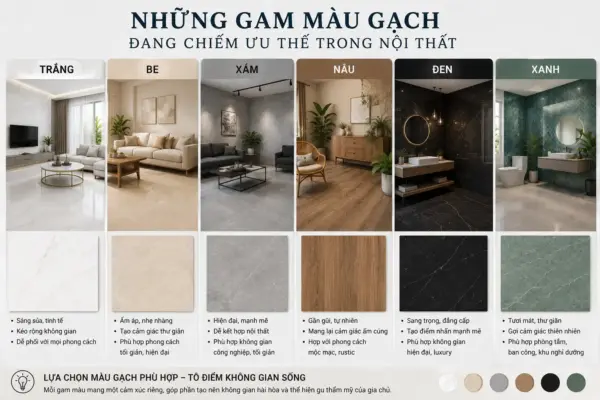 Những Gam Màu Gạch Đang Chiếm Ưu Thế Trong Nội Thất