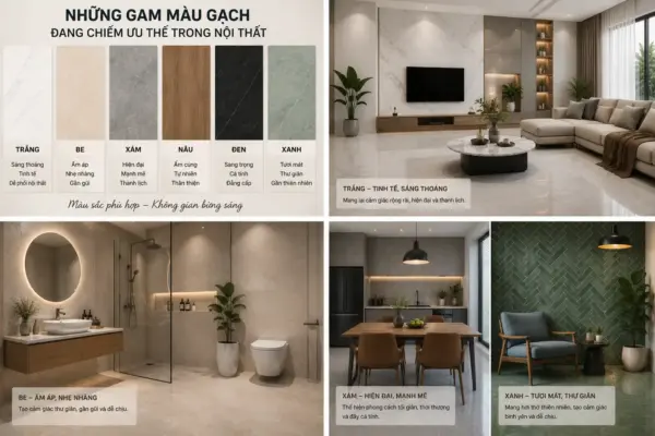 Những Gam Màu Gạch Đang Chiếm Ưu Thế Trong Nội Thất