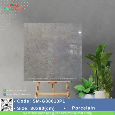 Gạch ốp lát 80×80 Việt Ý SM-G88013P1 Bóng