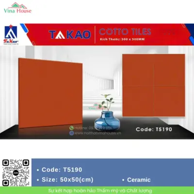 Gạch 50×50 Takao T5190 Lát Sân