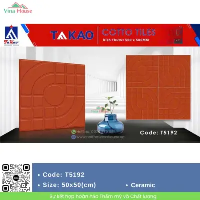 Gạch 50×50 Takao T5192 Lát Sân