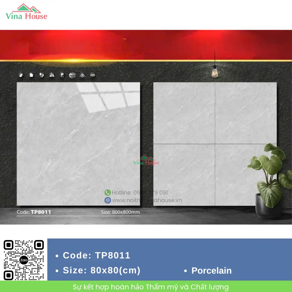 Gạch 80x80 Mikado TP8011 bóng