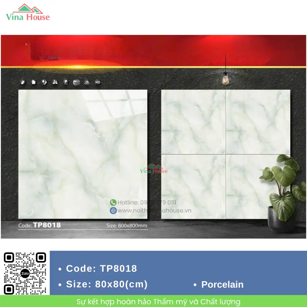 Gạch 80x80 Mikado TP8018 bóng