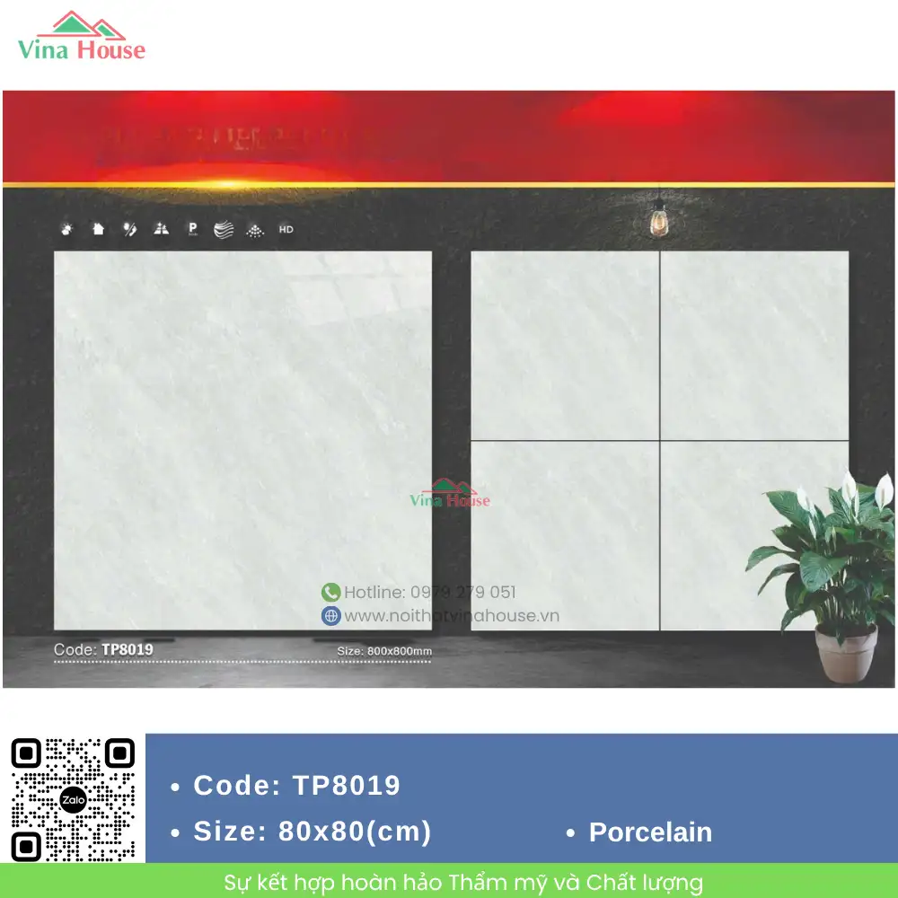 Gạch 80x80 Mikado TP8019 bóng