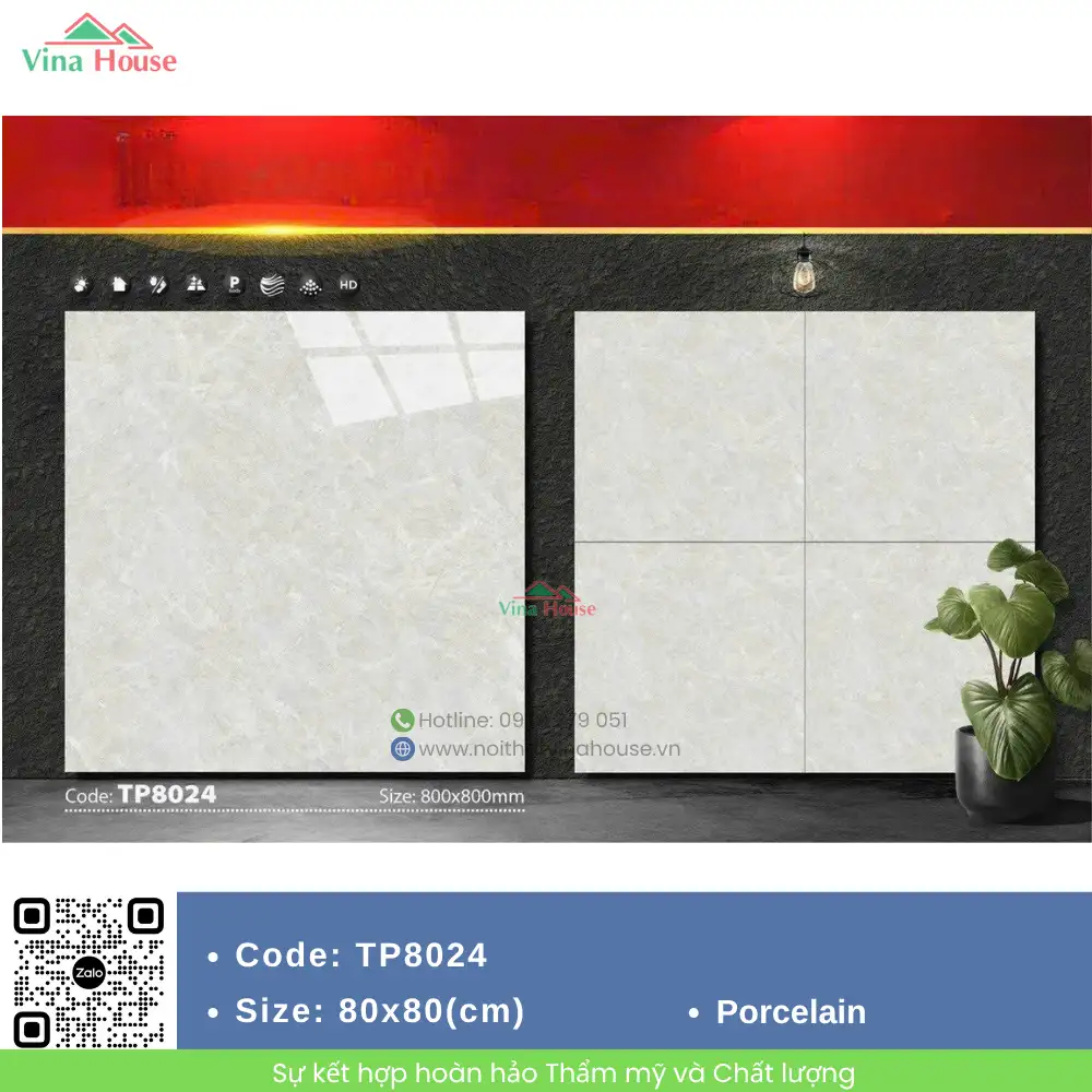 Gạch 80x80 Mikado TP8024 bóng