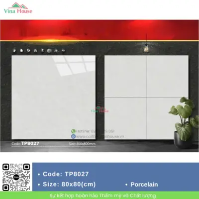 Gạch 80×80 Mikado TP8027 bóng