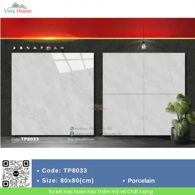 Gạch 80×80 Mikado TP8033 bóng