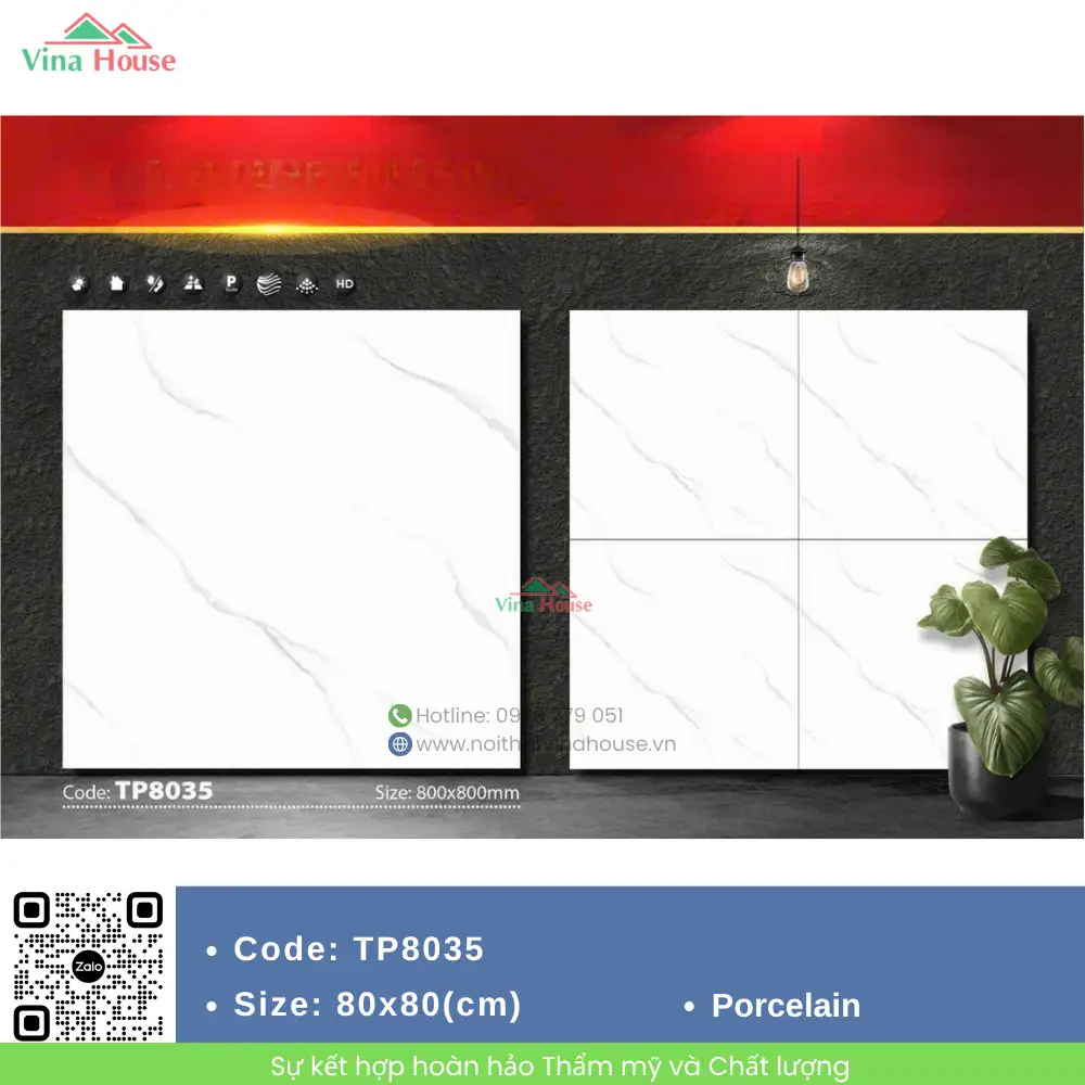 Gạch 80x80 Mikado TP8035 bóng
