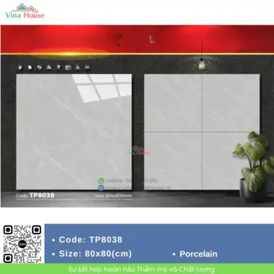 Gạch 80×80 Mikado TP8038 bóng