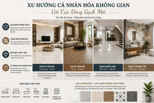 Xu Hướng Cá Nhân Hóa Không Gian Với Các Dòng Gạch Mới