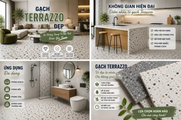 Gạch Terrazzo Đẹp: Xu Hướng Trang Trí Nội Thất Được Yêu Thích