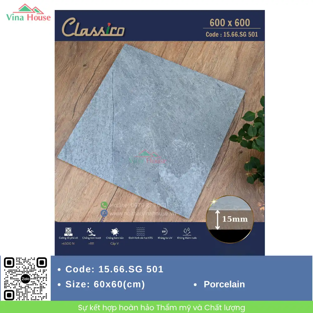 Gạch Sân Vườn 60x60 Apodio 15.66.SG 501