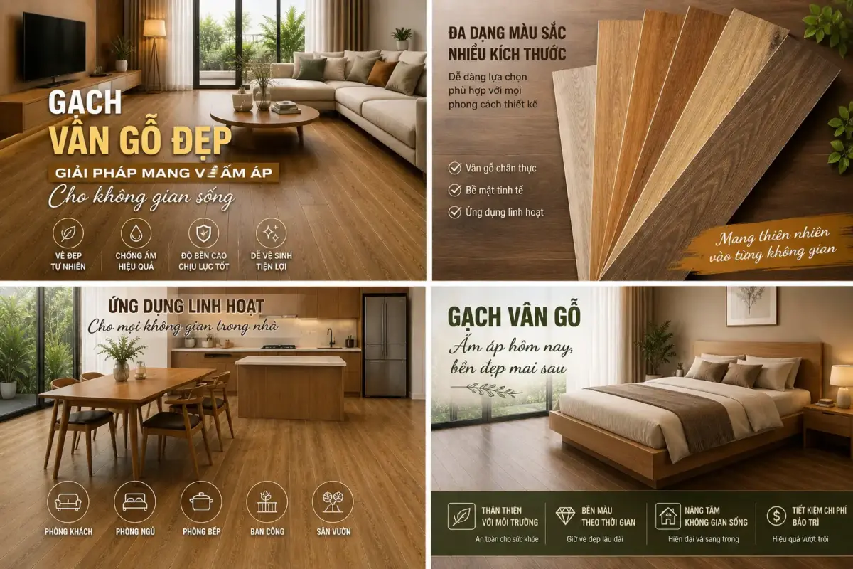 Gạch Vân Gỗ Đẹp: Giải Pháp Mang Vẻ Ấm Áp Cho Không Gian Sống