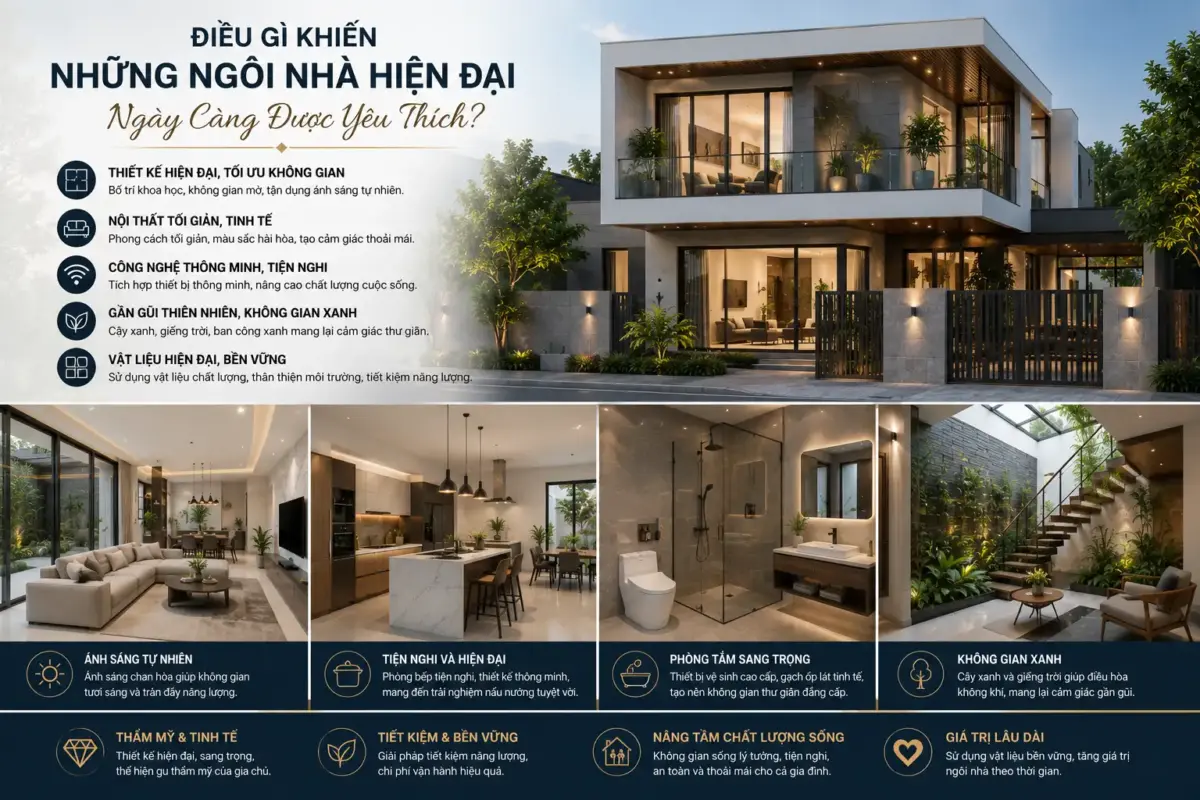 Điều Gì Khiến Những Ngôi Nhà Hiện Đại Ngày Càng Được Yêu Thích?