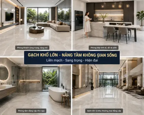 Bạn Sẽ Bất Ngờ Khi Thấy Gạch Khổ Lớn Thay Đổi Căn Nhà Ra Sao