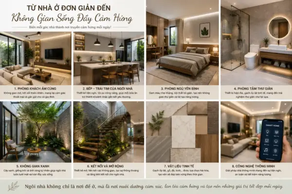 Từ Nhà Ở Đơn Giản Đến Không Gian Sống Đầy Cảm Hứng