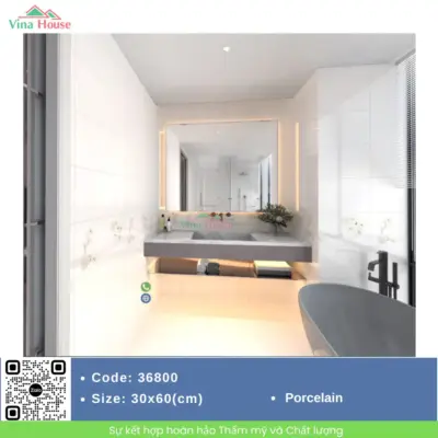 Gạch 30×60 APODIO 36800 màu trắng