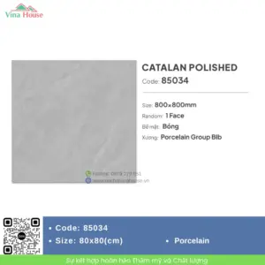 Gạch 80x80 Catalan 85034 Bóng