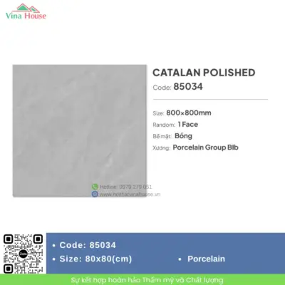 Gạch 80×80 Catalan 85034 Bóng