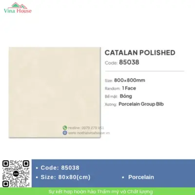 Gạch 80×80 Catalan 85038 Bóng