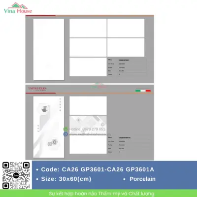 Gạch 30×60 Viglacera CA26 GP3601-CA26 GP3601A