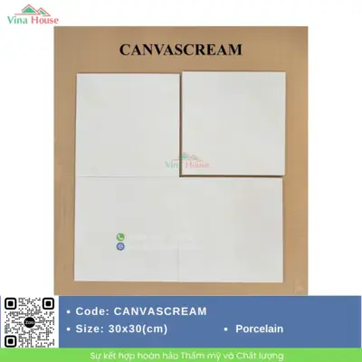 Gạch 30×30 Hoàng Gia CANVASCREAM Matt
