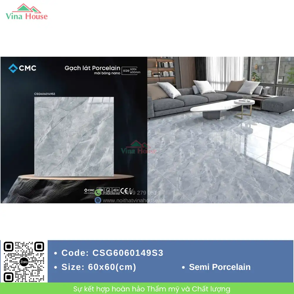 Gạch 60x60 CMC CSG6060149S3 Bóng