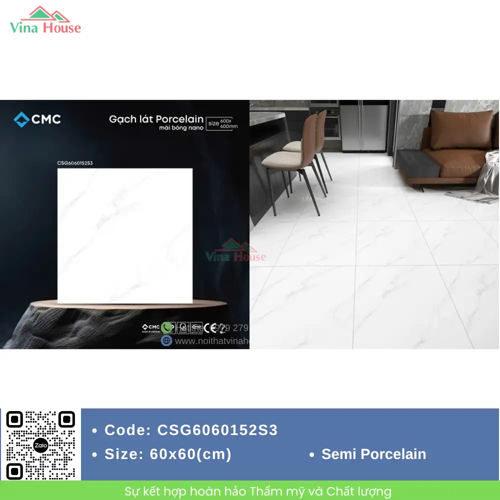 Gạch 60x60 CMC CSG6060152S3 Bóng