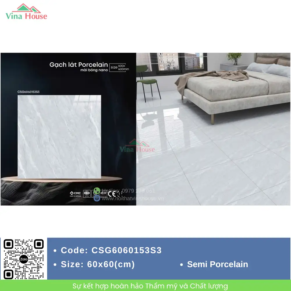 Gạch 60x60 CMC CSG6060153S3 Bóng