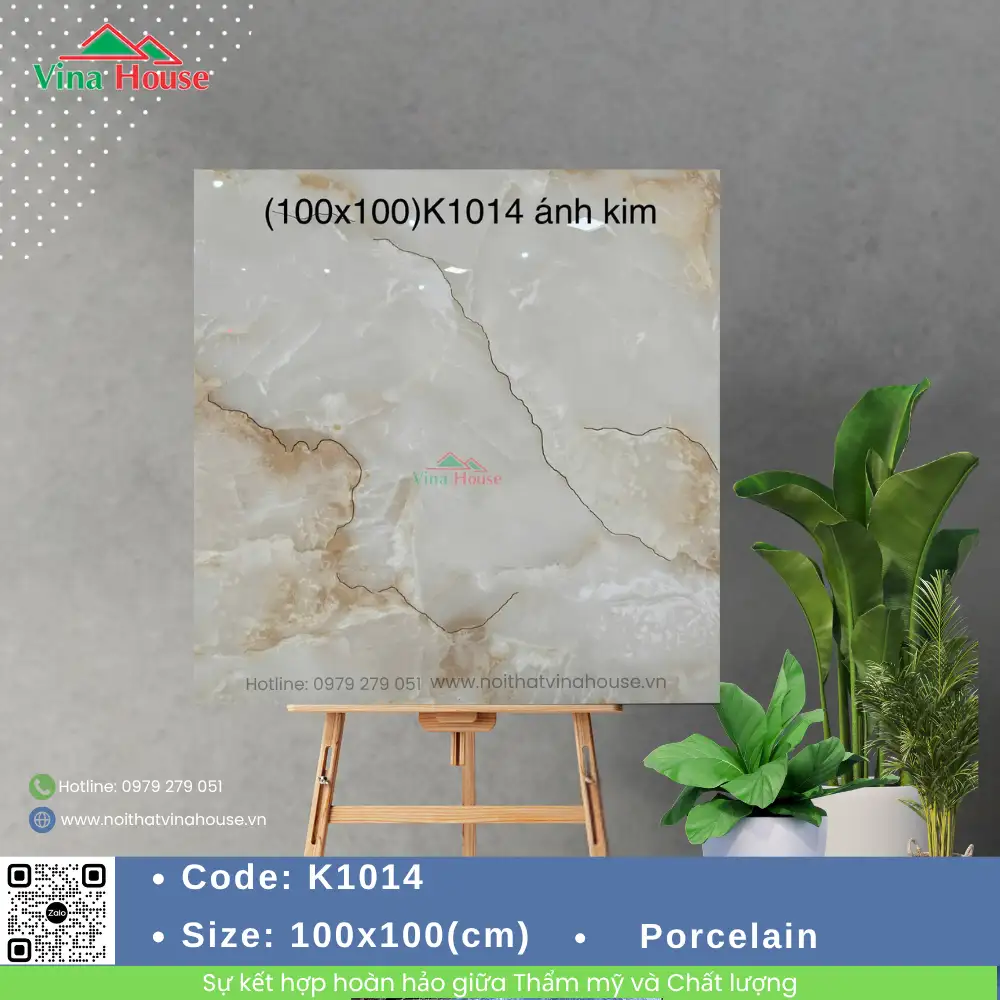 Gạch 100X100 Trung Quốc K1014 bóng
